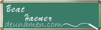 Beat Haener Visitenkarte